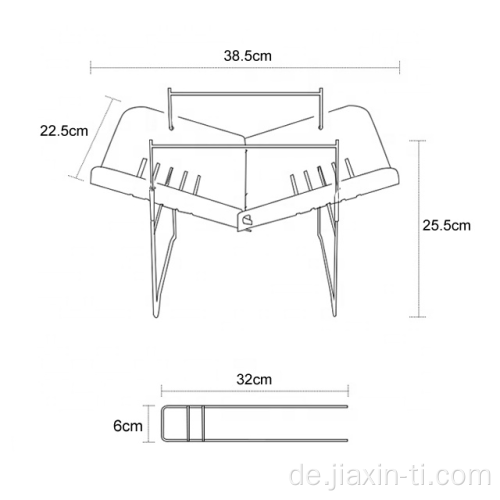 Faltbare BBQ Grills Net Titanium Fire Pit